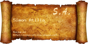 Simon Atilla névjegykártya